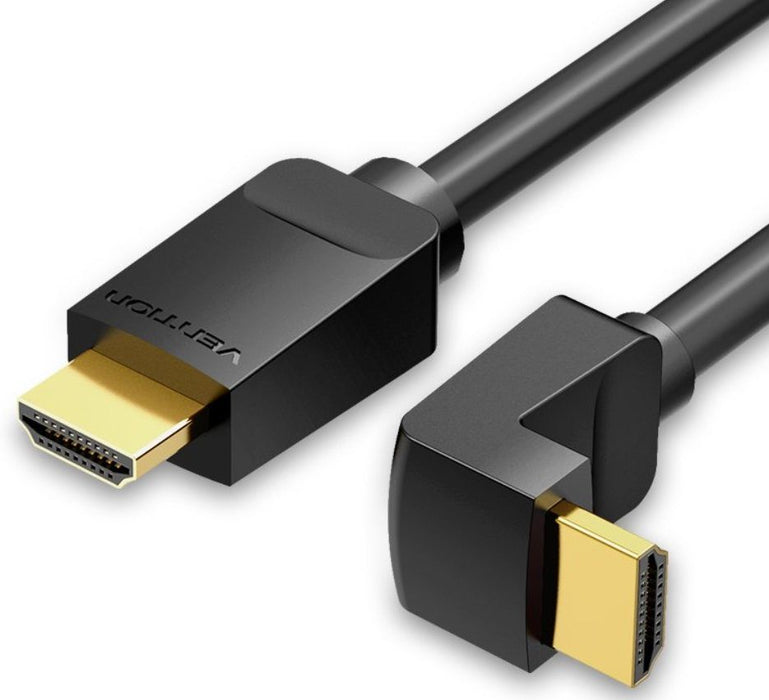 Cable HDMI 2.0 Vention AARBH 2m, Angled 90°, 4K 60Hz (black)