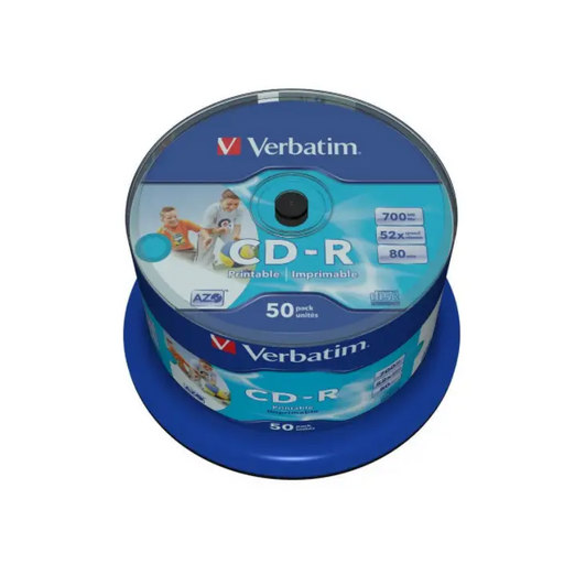 Verbatim CD-R AZO Printable 700Mb. 50 pcs. in sh-l - CD/DVD<<<Оптични носители<<<MediaTrade