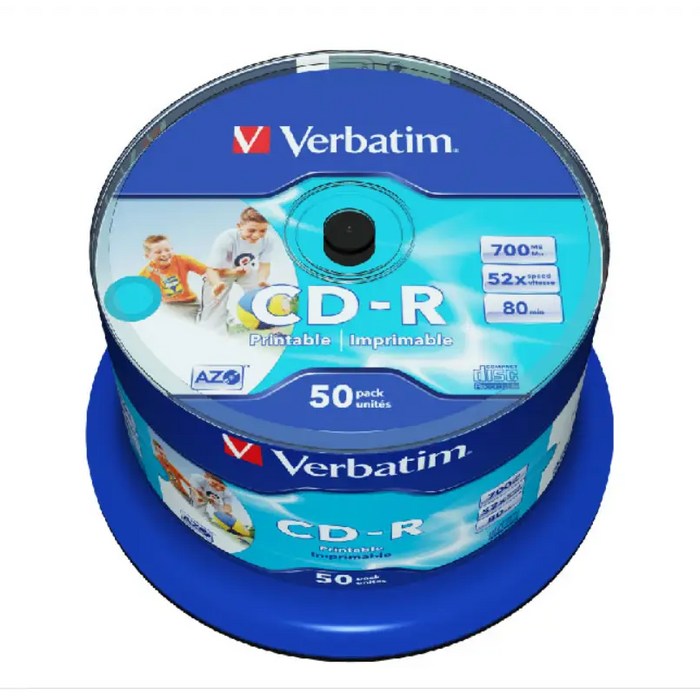 Verbatim CD-R Printable 700Mb. 50 pieces per spindle - CD/DVD<<<Оптични носители<<<MediaTrade