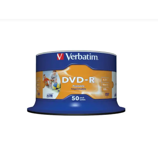 Verbatim DVD-R Printable - 50 pcs. in a spindle - CD/DVD<<<Оптични носители<<<MediaTrade
