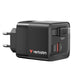 Verbatim Mini GaN Charger 65W 2 Port retractable cable display US plugs with EU and UK adaptors - Аксесоари<<<VERBATIM