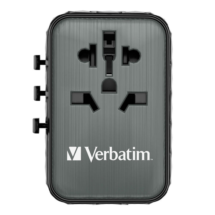 Verbatim UTA-05 GaN III Universal Travel Adapter with 2 x USB-C PD 65W & QC 4+ / 2 x USB-A - Аксесоари<<<VERBATIM