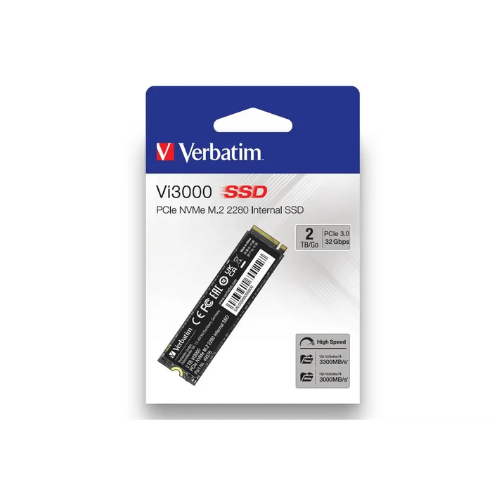 Verbatim Vi3000 Internal PCIe NVMe M.2 SSD 2TB - SSD дискове<<<VERBATIM памети и аксесоари<<<VERBATIM<<<PolyComp