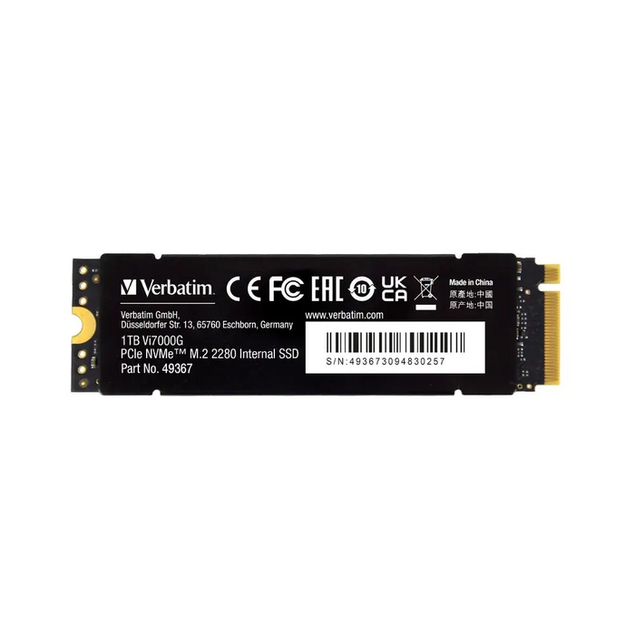 Verbatim Vi7000G Internal PCIe NVMe M.2 SSD 1TB - SSD дискове<<<VERBATIM памети и аксесоари<<<VERBATIM<<<PolyComp