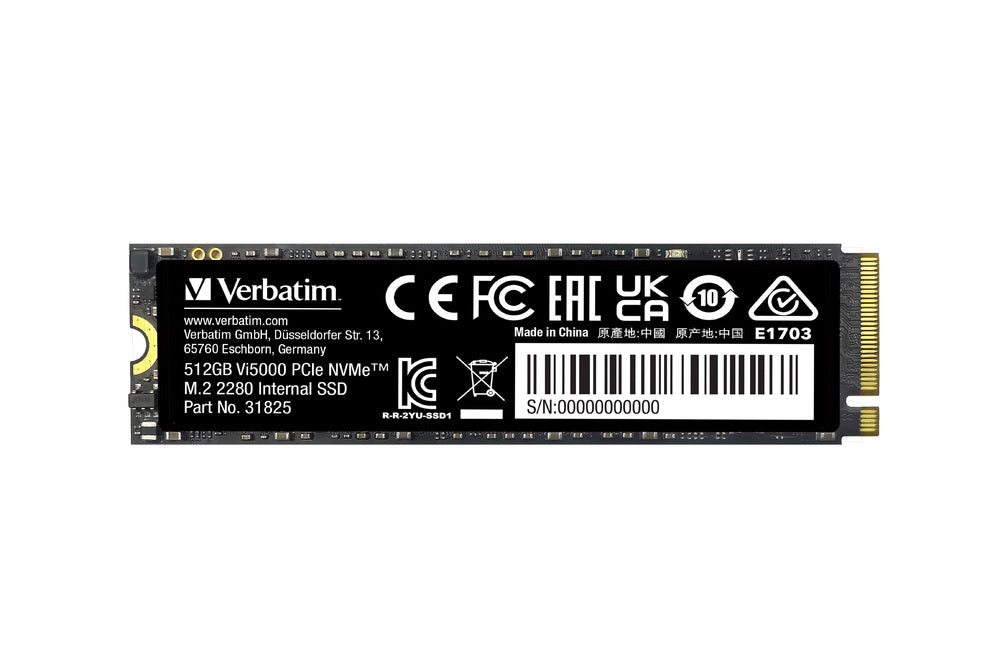 Verbatim Vi5000 Internal PCIe NVMe M.2 SSD 512GB