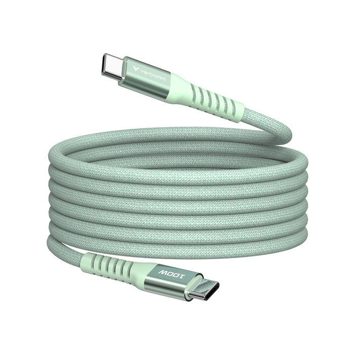 Verbatim Sync & Charge USB-C to USB-C 100W Magnetic 120 cm - Green