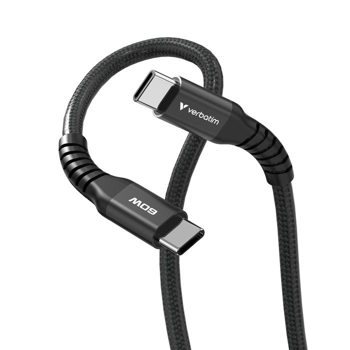 Verbatim Sync & Charge USB-C to USB-C 60W Magnetic 120 cm - Black
