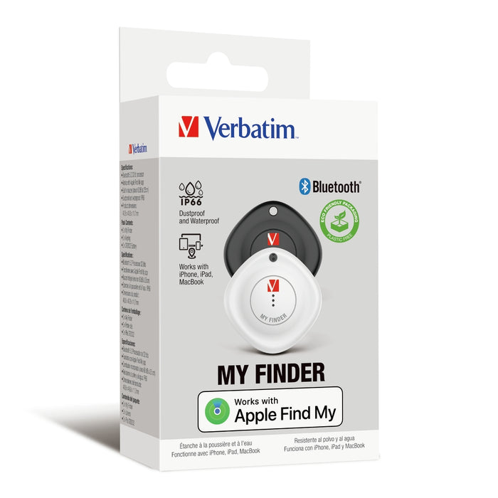 Verbatim MYF-02 MyFinder Bluetooth Item Finder 2 pack Black/White