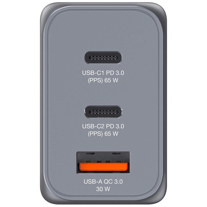 Verbatim GNC-65 GaN Charger 3 Port 65W USB A/C (EU/UK/US)