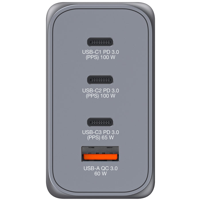 Verbatim GNC-200 GaN Charger 4 Port 200W USB A/C (EU/UK/US)