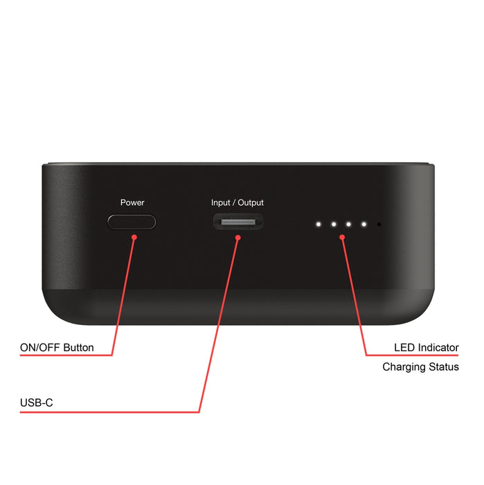 Verbatim Charge 'n' Go Essentials Power Bank Magnetic Wireless 20000mAh Black