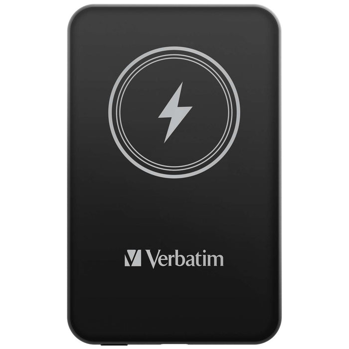 Verbatim MCP-5BK Power Pack 5000 mAh with UBS-C PD 20W / Magnetic Wireless Charging 15W Black