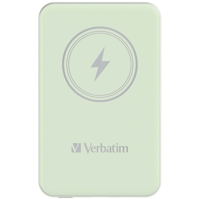 Verbatim MCP-5GN Power Pack 5000 mAh with UBS-C PD 20W / Magnetic Wireless Charging 15W Green