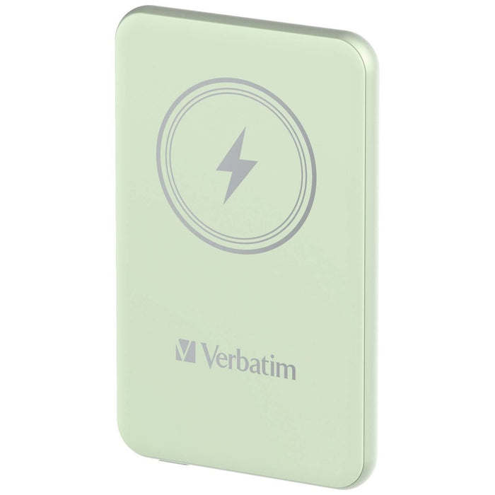 Verbatim MCP-5GN Power Pack 5000 mAh with UBS-C PD 20W / Magnetic Wireless Charging 15W Green