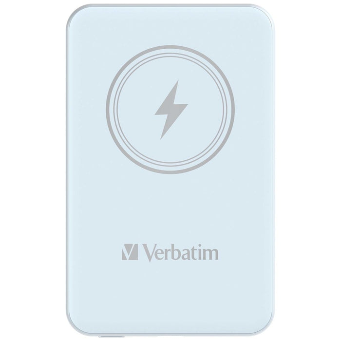 Verbatim MCP-5BE Power Pack 5000 mAh with UBS-C PD 20W / Magnetic Wireless Charging 15W Blue