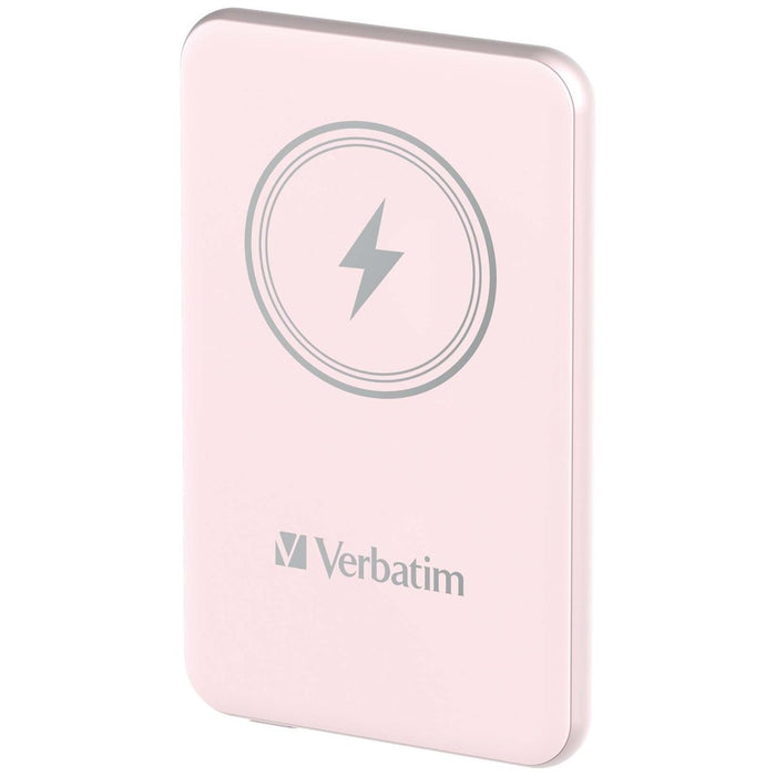 Verbatim MCP-5PK Power Pack 5000 mAh with UBS-C PD 20W / Magnetic Wireless Charging 15W Pink