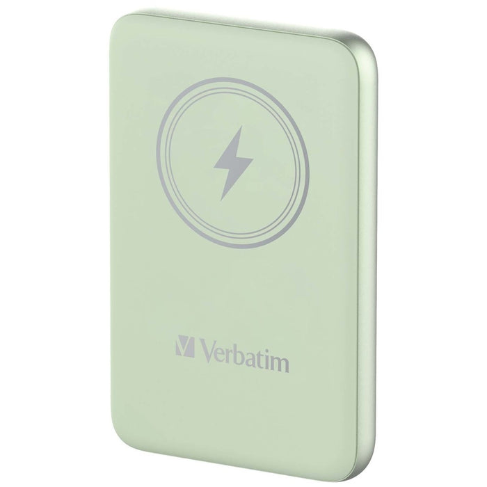 Verbatim MCP-10GN Power Pack 10000 mAh with UBS-C PD 20W / Magnetic Wireless Charging 15W Green