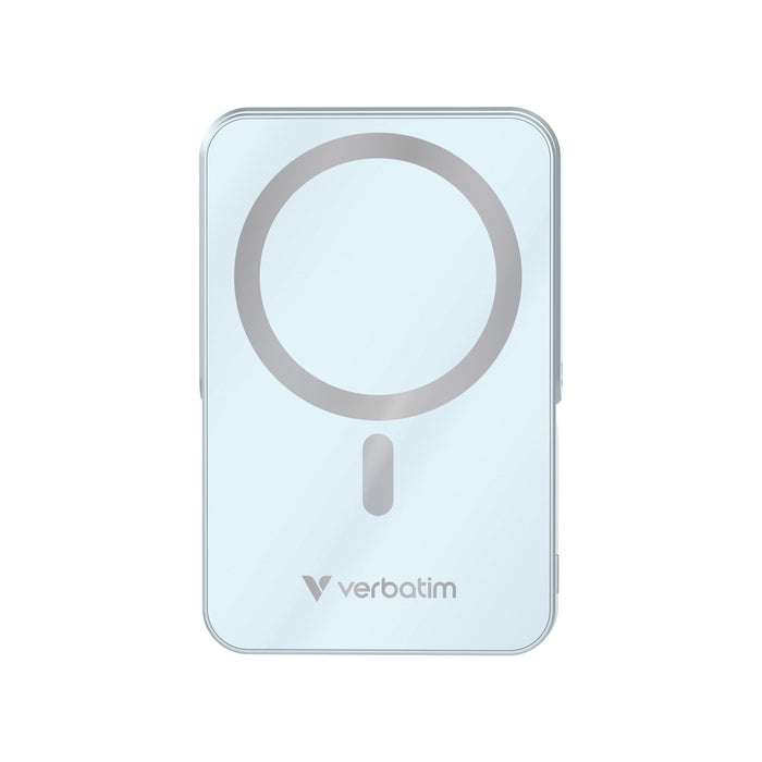 Verbatim Charge 'n' Go Power Bank with Stand Magnetic Wireless 10000mAh Blue