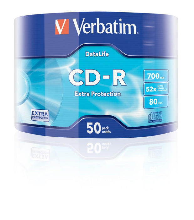 Verbatim CD-R 700MB 52X EXTRA PROTECTION WRAP (50 PACK)