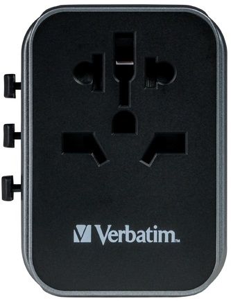 Verbatim UTA-03 Universal Travel Adapter with 1 x USB-C PD 30W & QC 3.0 / 2 x USB-C / 2 x USB-A