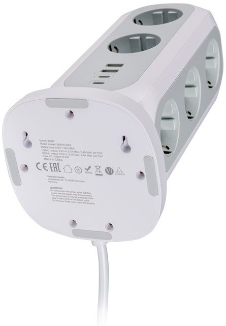 Verbatim EUPT-01 EU Power Tower 11 AC with 2 x USB-C / 2 x USB-A