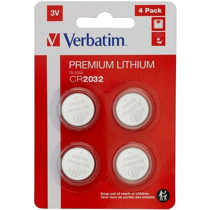 Batteries Verbatim CR2032  4 Pieces 20 Units 3V