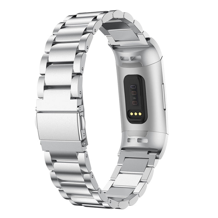 Metal strap stainless steel watch for Fitbit Charge 3