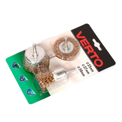 SET OF WIRE BRUSHES 3 PCS. VERTO