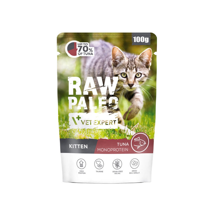 VETEXPERT Raw Paleo Kitten Tuna - wet cat food - 100g