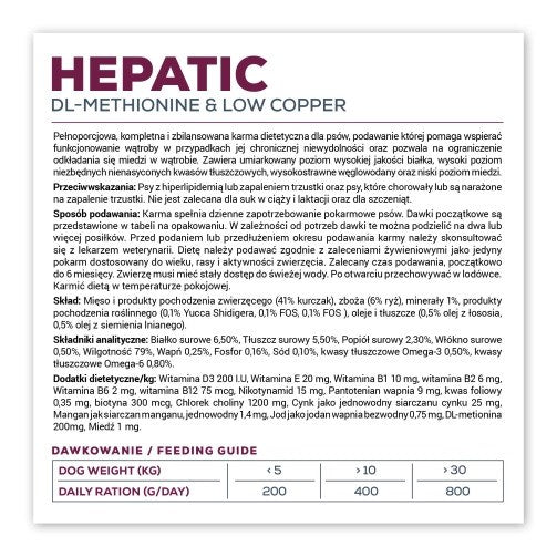 VETEXPERT Veterinary Diet Hepatic Dog - wet food for dogs - 400g