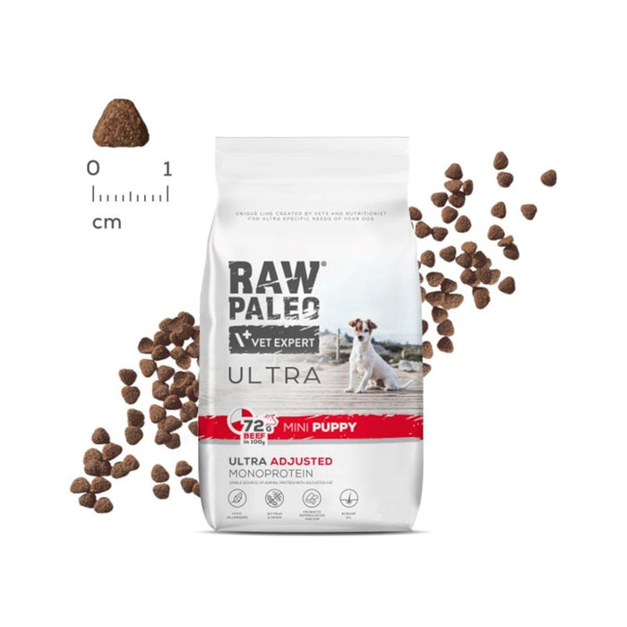 VETEXPERT Raw Paleo Ultra Mini Puppy Beef - dry food for puppies of small breeds - 750 g