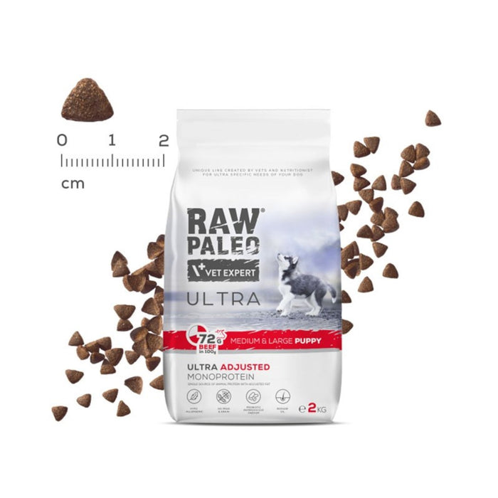 VETEXPERT Raw Paleo Ultra Medium&Large Puppy Beef - dry food for puppies - 2 kg