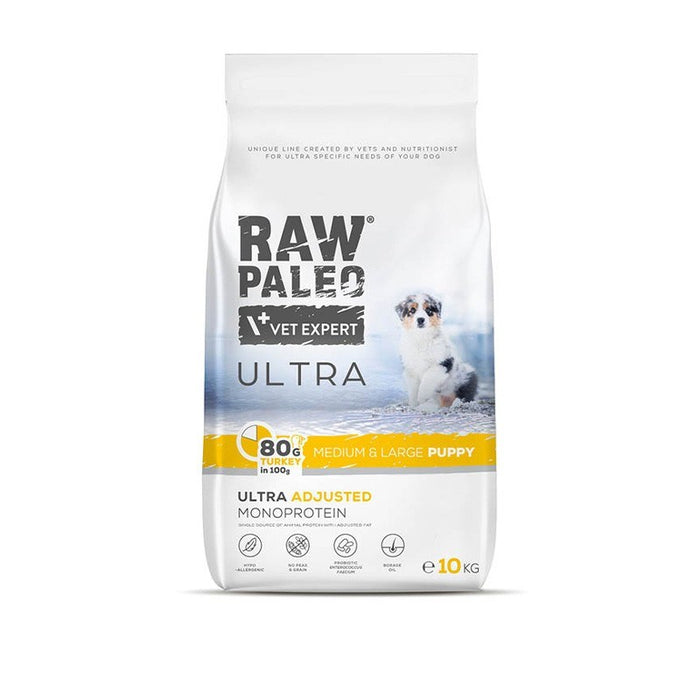 VETEXPERT Raw Paleo Ultra Medium&Large Puppy Turkey - dry food for puppies - 10 kg