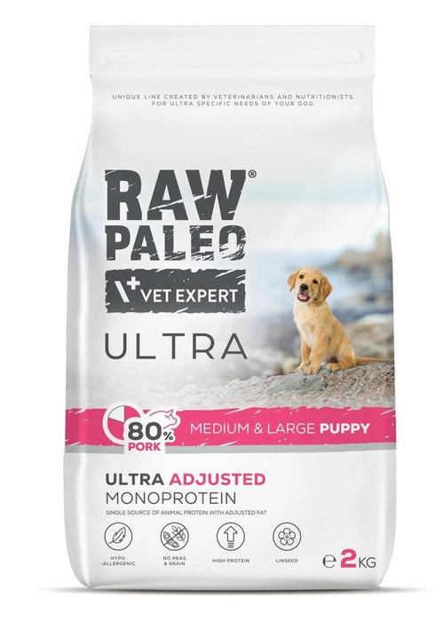 VETEXPERT Raw Paleo Ultra Pork Medium & Large Puppy - dry dog food - 2kg