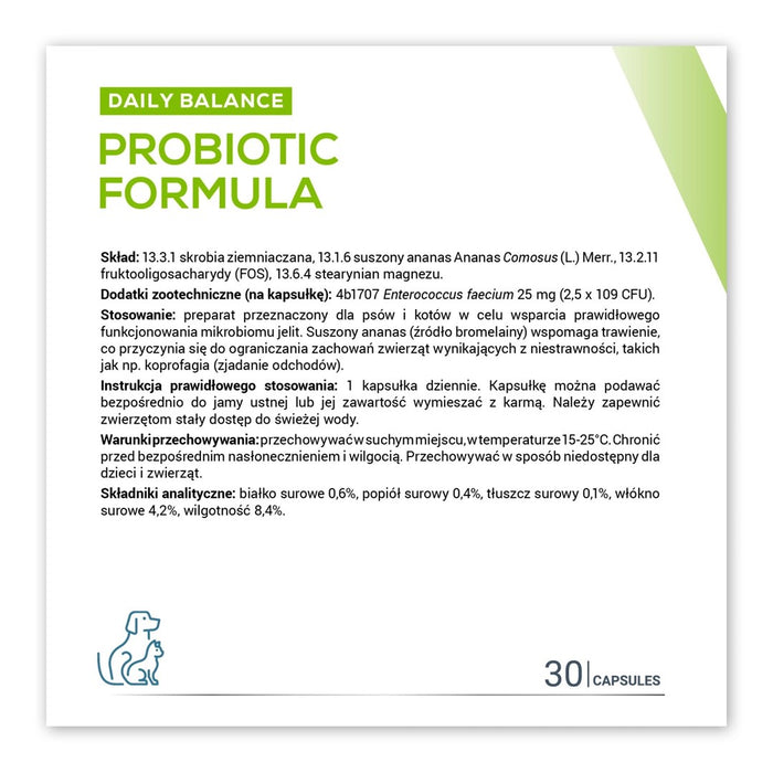 VETEXPERT Probiotic Formula - probiotic for dogs and cats - 30 pcs