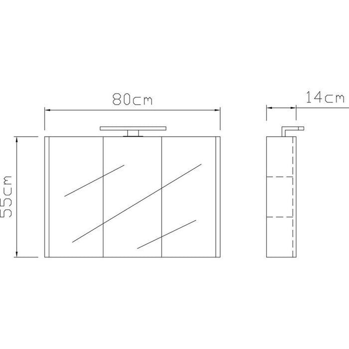 VICARD NAOMI BATHROOM CABINET WITH MIRROR