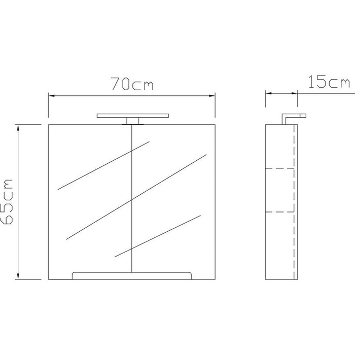 BATHROOM CABINET WITH MIRROR VICARD MONTEREY
