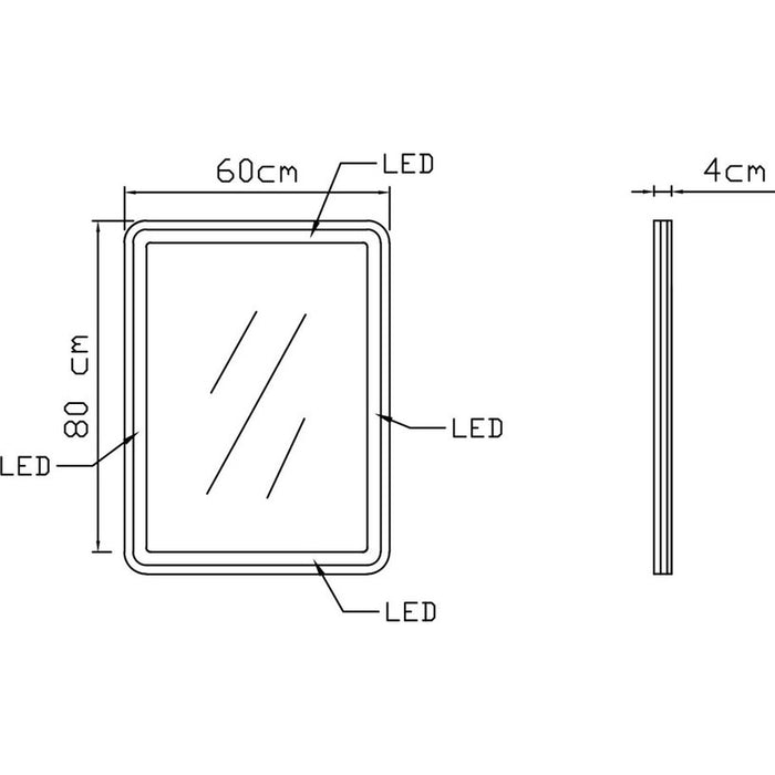 LED BATHROOM MIRROR 60X80 VICARD LISBON