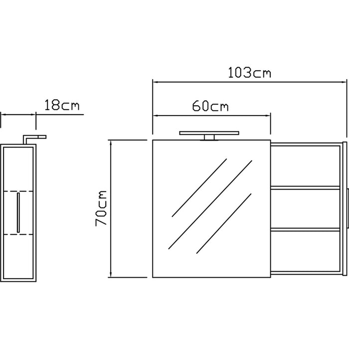 BATHROOM CABINET WITH MIRROR VICARD COLOR