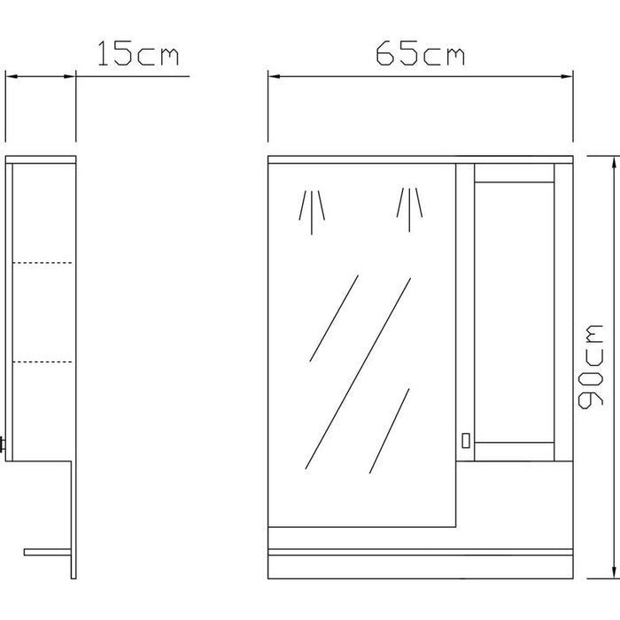VICARD DUBLIN MIRROR BATHROOM CABINET