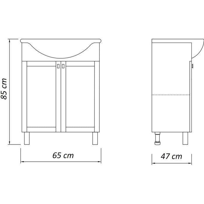 BATHROOM CABINET WITH WASHBASIN VICARD Dublin