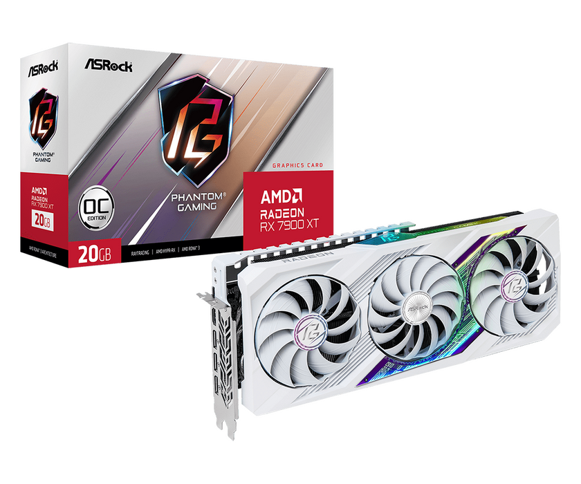 Video card ASROCK RX 7900 XT Phantom Gaming White OC 20GB GDDR6 - Видео карти<<<Компютърни компоненти<<<ValiAPI&&&Видео