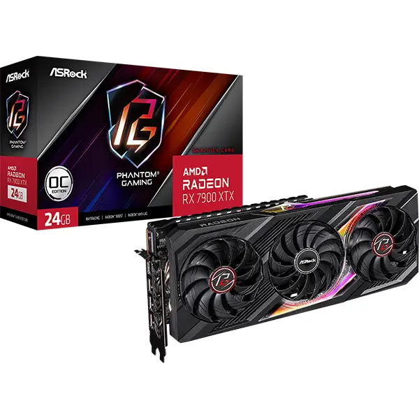 Video card ASROCK RX 7900 XTX Phantom Gaming OC 24GB GDDR6 - Видео карти<<<Компютърни компоненти<<<ValiAPI&&&Видео