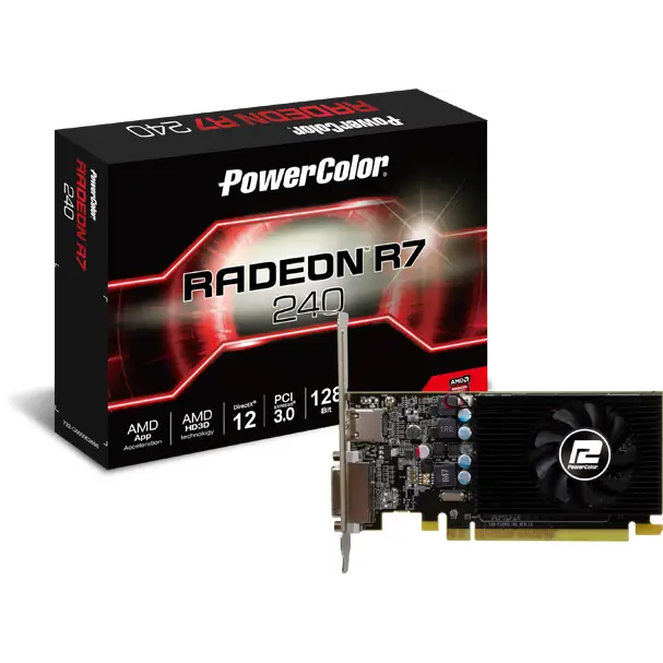 Video card PowerColor AMD Radeon R7 240 4GB 128BIT GDDR5 - Видео карти<<<Компютърни компоненти<<<ValiAPI&&&Видео