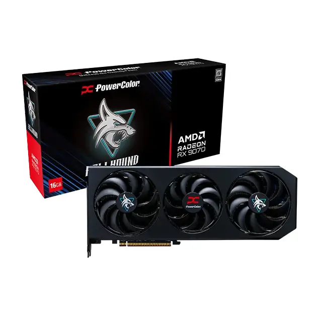 Video card PowerColor Radeon RX 9070 Hellhound 16GB GDDR6 - Видео карти<<<Компютърни компоненти<<<ValiAPI&&&Видео