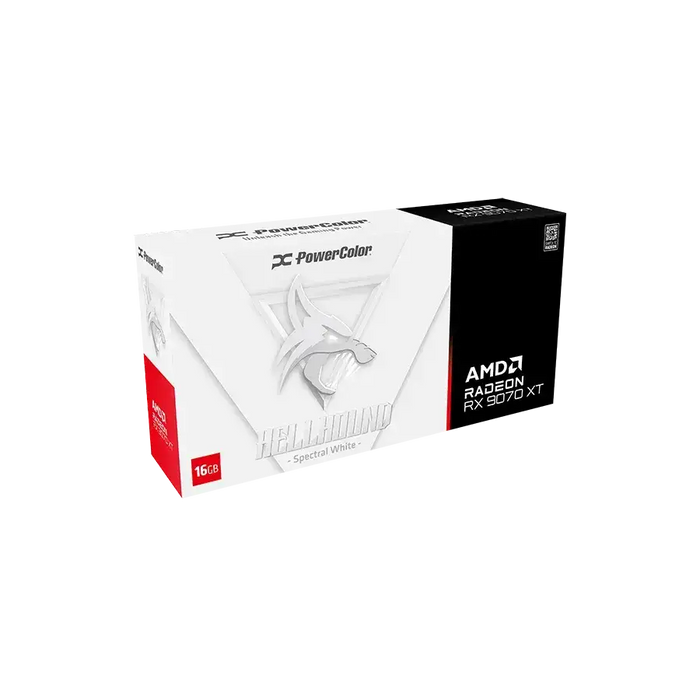 Video card PowerColor Radeon RX 9070 XT Hellhound White 16GB GDDR6 - Видео карти<<<Компютърни