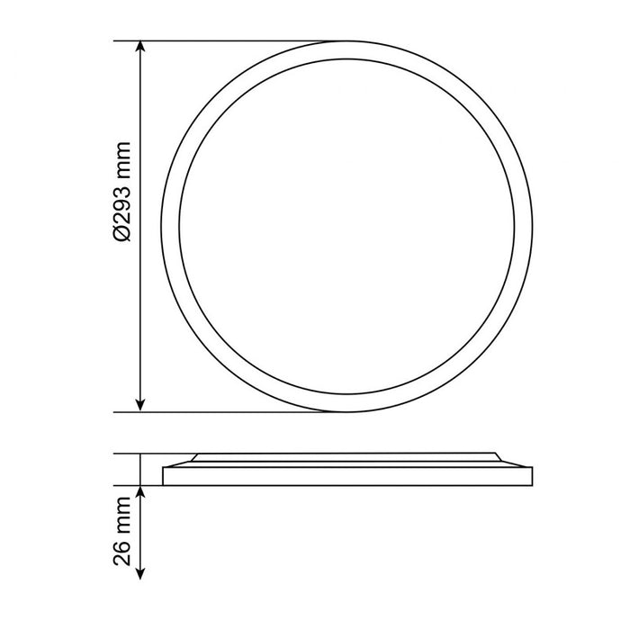 ROUND LED CEILING LIGHT VL-DL5R-22CB 3K/4K/5K VIDEX