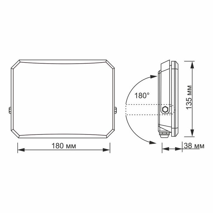 LED SPOTLIGHT VLE-F3-0505B FLOOD 50W/5K VIDEX