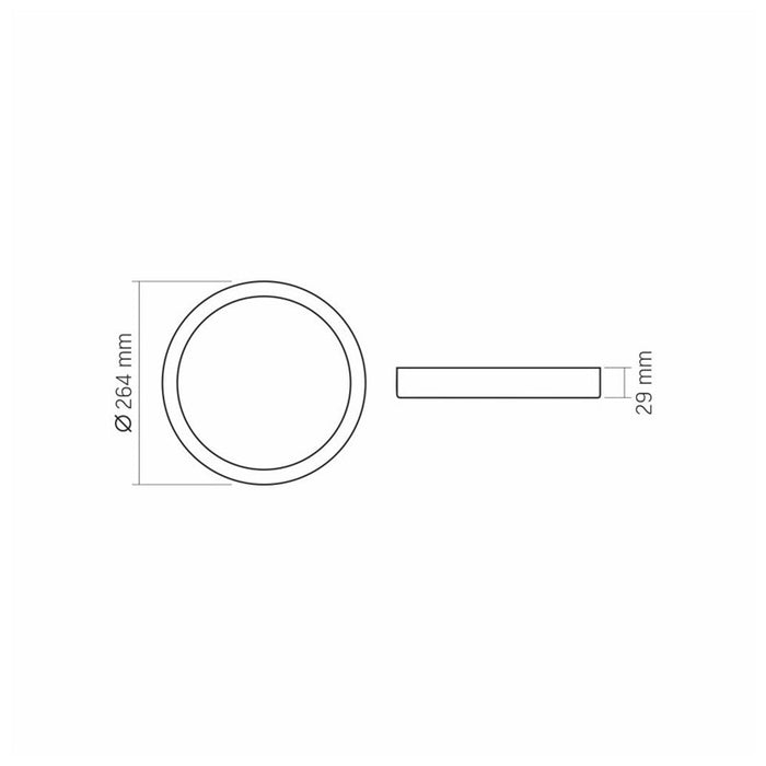 LED LAMP VLE-DLRS-244 SURFACE FRAME RD 24W/4K/WH VIDEX