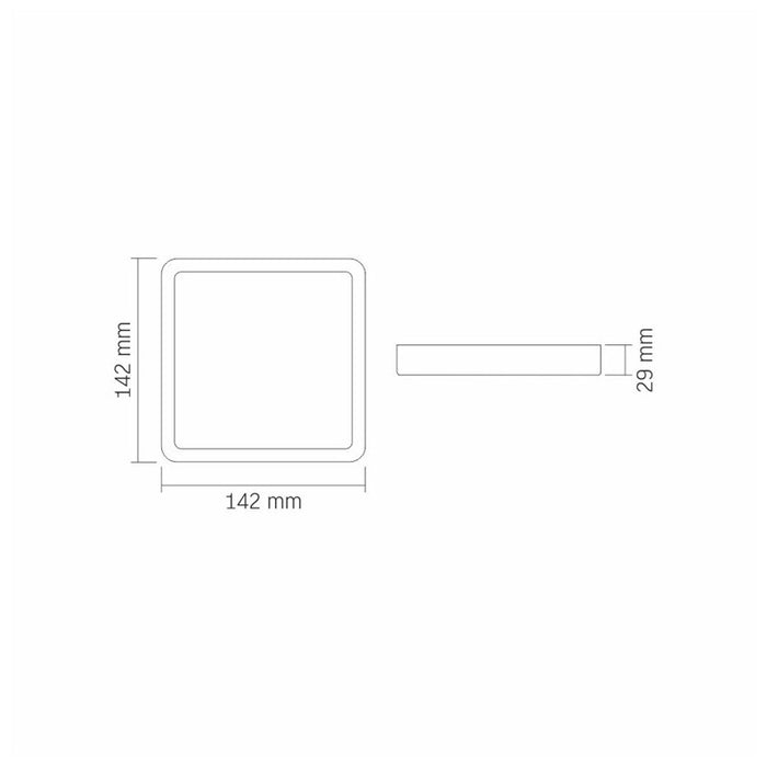 LED LAMP VLE-DLSS-124 SURFACE FRAME SQ 12W/4K/WH VIDEX